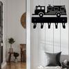 1pc Fire Truck Key Holder Hook for Living Room Bedroom Home Decoration - Metal Wall Art for Functional and Stylish Organization