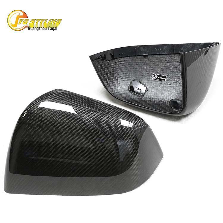 Tesla Model Y Carbon Fiber Rearview Mirror Cover - Dry Carbon Replacement Cap Accessories