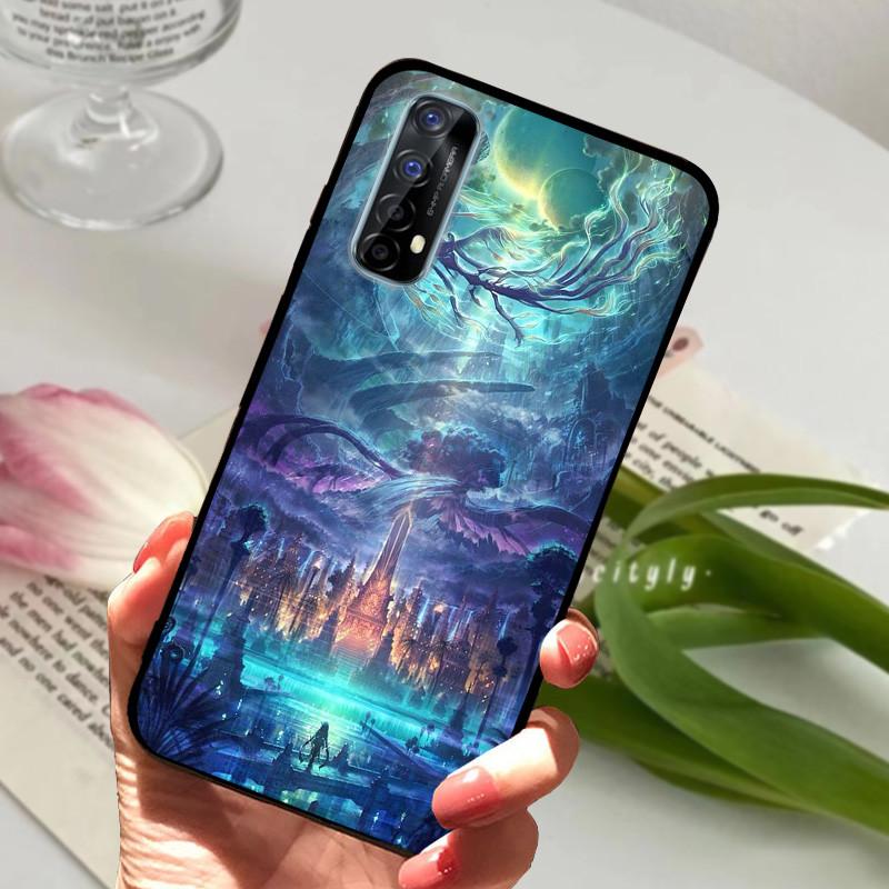 Для Realme 7 4G 5G RMX2155 Чехол Накладка на телефон Силиконовый Мягкий ТПУ Задние Чехлы для Realme 7 Pro Чехол Realme7 RMX2151 Бампер Fundas
