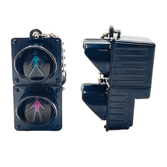 1/2 шт. Мини-светофор брелок электрический миниатюрный дорожный брелок держатель для ключей