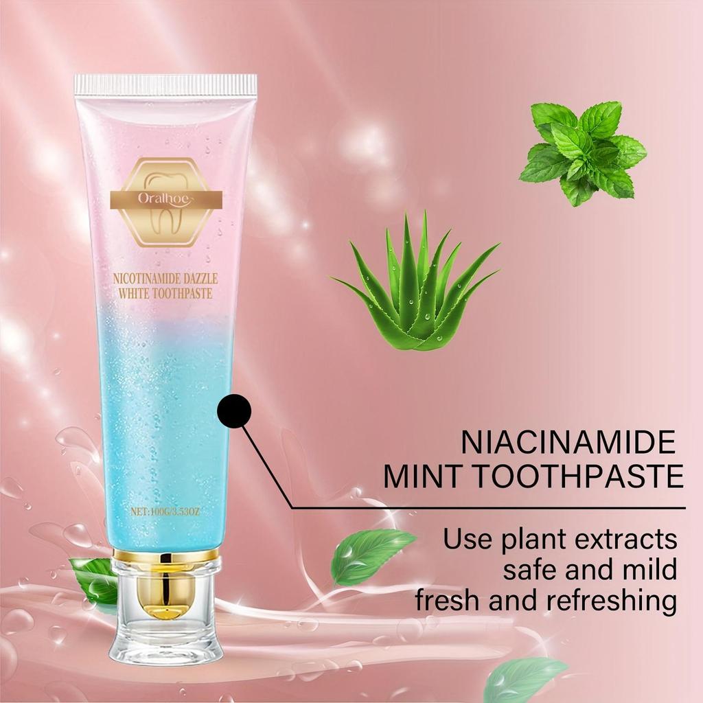 Mint Nicotinamide Toothpaste Fights Bad Breath Removes Stains Protects Teeth Oral Care Fresh Breath Whitening