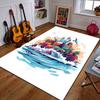 Island Fortress with Ocean Waves Patterned Carpet a Non Slip Rug Suitable for All Seasons and Any Setting, Gift