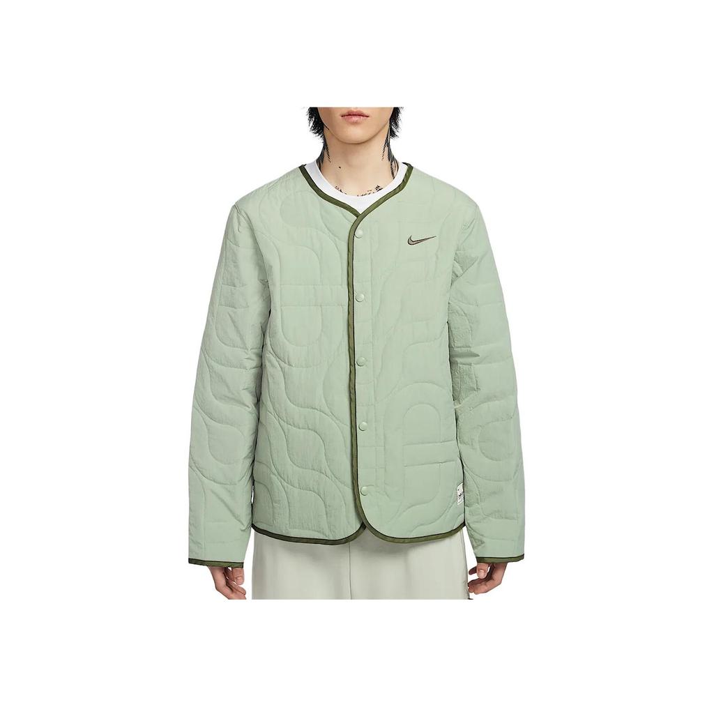 Nike Cny Sportswear Snake Welcoming Series Single-Breasted Fashion Versatile V-Neck Jacket Men Jacket Horizon-Green HV8204-370