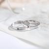 Silver-Plated Adjustable Sun & Moon Couple Rings - Long Distance Love Set