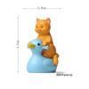 Playful Series: Hand-Painted Cats & Kittens on Ducks - Micro-Landscape Figurines