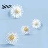 Plated Earrings 1 Pair Stud Mini Chrysanthemum Design Ear