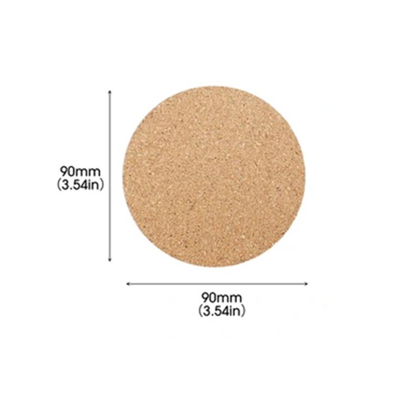5/10 шт., коврик под чашку, натуральный круглый деревянный коврик, прочная нескользящая пробковая подставка, держатель для кружки для чая, кофе, напитков, декор стола, сделай сам, посуда