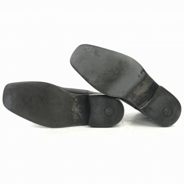 80s-90s Vintage Van Lier leather chukka boots 7.5 26.0 black(USED)