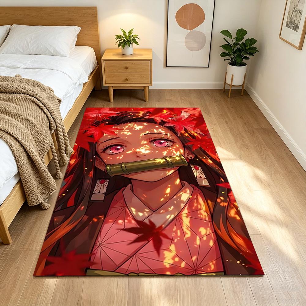 Demon Slayer Battle Fury Non-Slip Home Carpet Design for Office Decor Living Room Gift