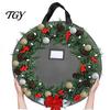 Waterproof Oxford Cloth Holder Large Round Garland Storage Bag, Container with Foldable Christmas Wreath Protector Reinforced Handles, Tear-Resistant