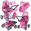 [PACZB] Doll's Pram 3 in 1 Gondola, Stroller, Carrier + Accessories Z3333