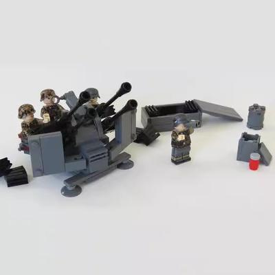 Военная серия Вторая мировая война Немецкое зенитное орудие Оборонительная пушка Модель Сборная игрушка Совместимый набор