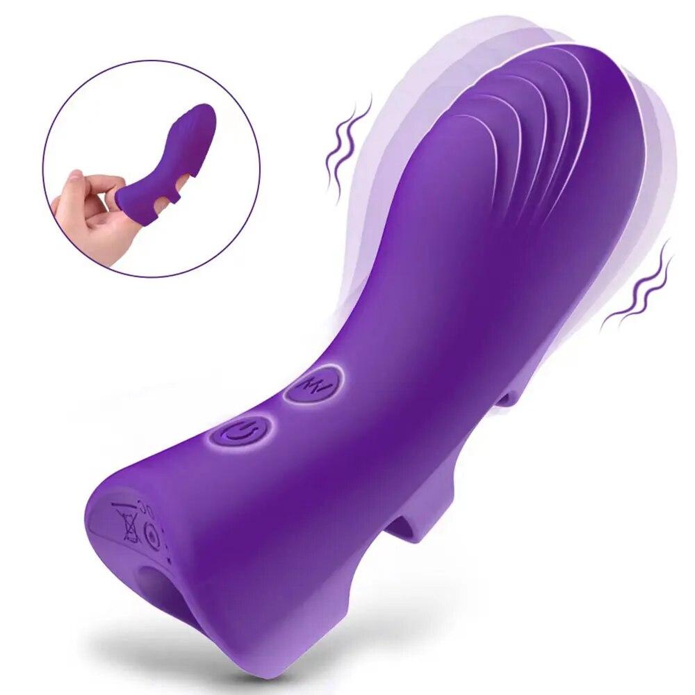 Палец-вибратор с рукавом G Spot, массажер для оргазма, стимулятор клитора, секс-игрушки для взрослых для женщин, пара, женская мастурбация, вибраторы