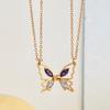 Ins Butterfly Magnetic Necklace Heart Pendant Butterfly Bracelet Set Best Friend Necklace  Couple