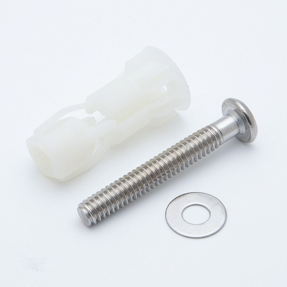 Nylon Metal Fixing Screws Bolts White Bathroom Nut New Toilet Cover Bolt Fittings  Toilet