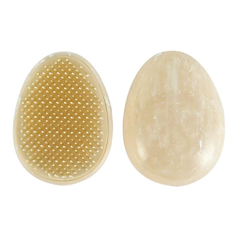 Scalp Massage Egg Shaped Comb Marble Anti-static Comb Small Portable Hair Styling Comb Professional Salon Hair Care Travel Comb