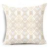 Gold Shining Home Decor Car Seat Peach Skin Cashmere Cushion Cover Pillow Cases Geometric Printed