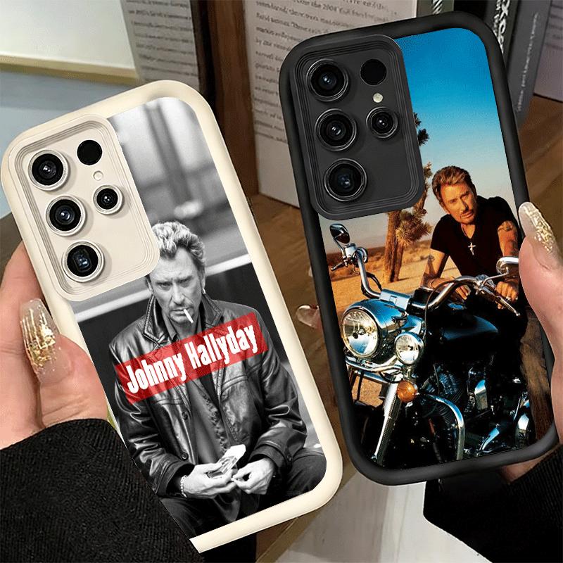 Чехол для телефона Samsung Galaxy S26 S25 Ultra S24 FE Johnny Hallyday Музыкальный чехол S23 Plus S22 + S21 S20 5G Мягкий силикон Funda