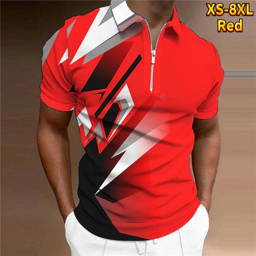 Casual Lapel T-shirt Young Men's Fashion Zipper T-shirt Short Sleeve T-shirt Men's 3D Flying Butterfly Print T Shirt