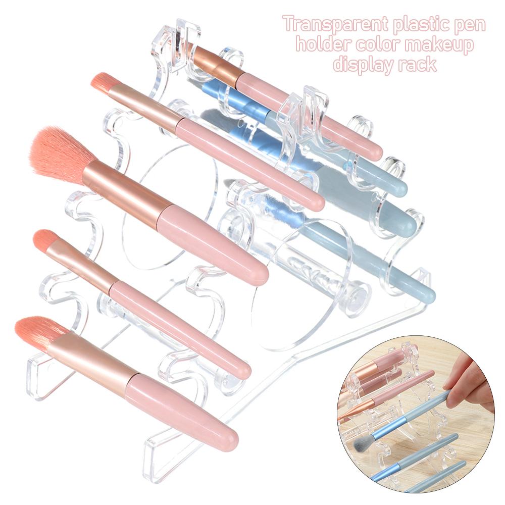 Прозрачный держатель для кистей для ногтей с 6/12 слотами, подставка для кистей для макияжа, акриловый держатель для ручек, подставка-дисплей