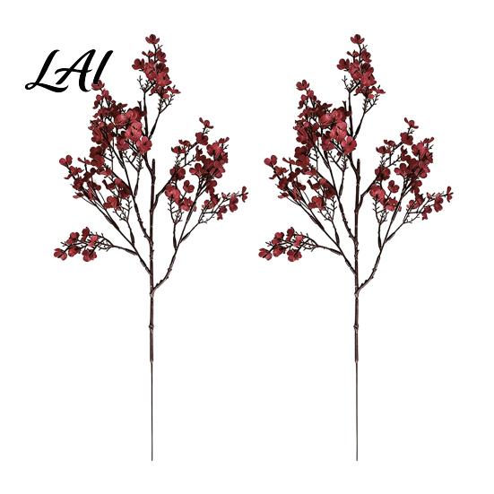 Autumn Themed Interior Plant Ornaments Realistic Artificial Flowers for Home Decoration Silk Floral Orange Plants Halloween Decoration Branches Table
