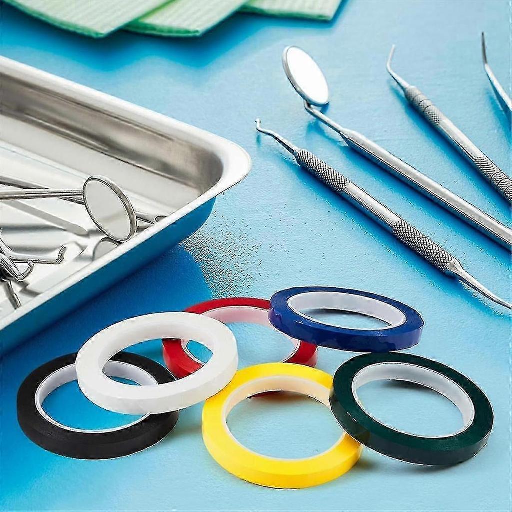 12 Rolls 12mm Colorful Autoclave Tapes, 216 Feet Length Each Tape, Dental Marking Tape, Identification Tape 6 Color