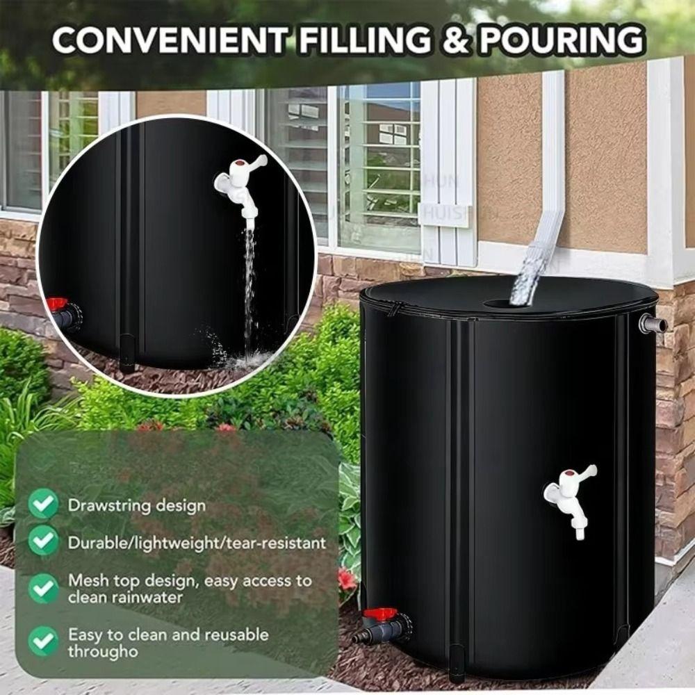 Durable Collapsible Rain Barrel 50-500L Water Storage Container Garden Water Catcher Garden Tools