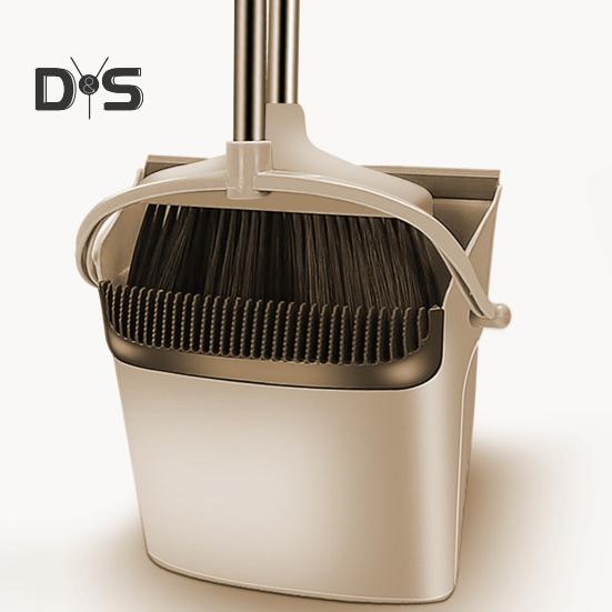 2 шт./комплект с длинной ручкой, набор совков, самоочищающаяся комнатная метла для уборки пола, набор совков с мягкой щетиной