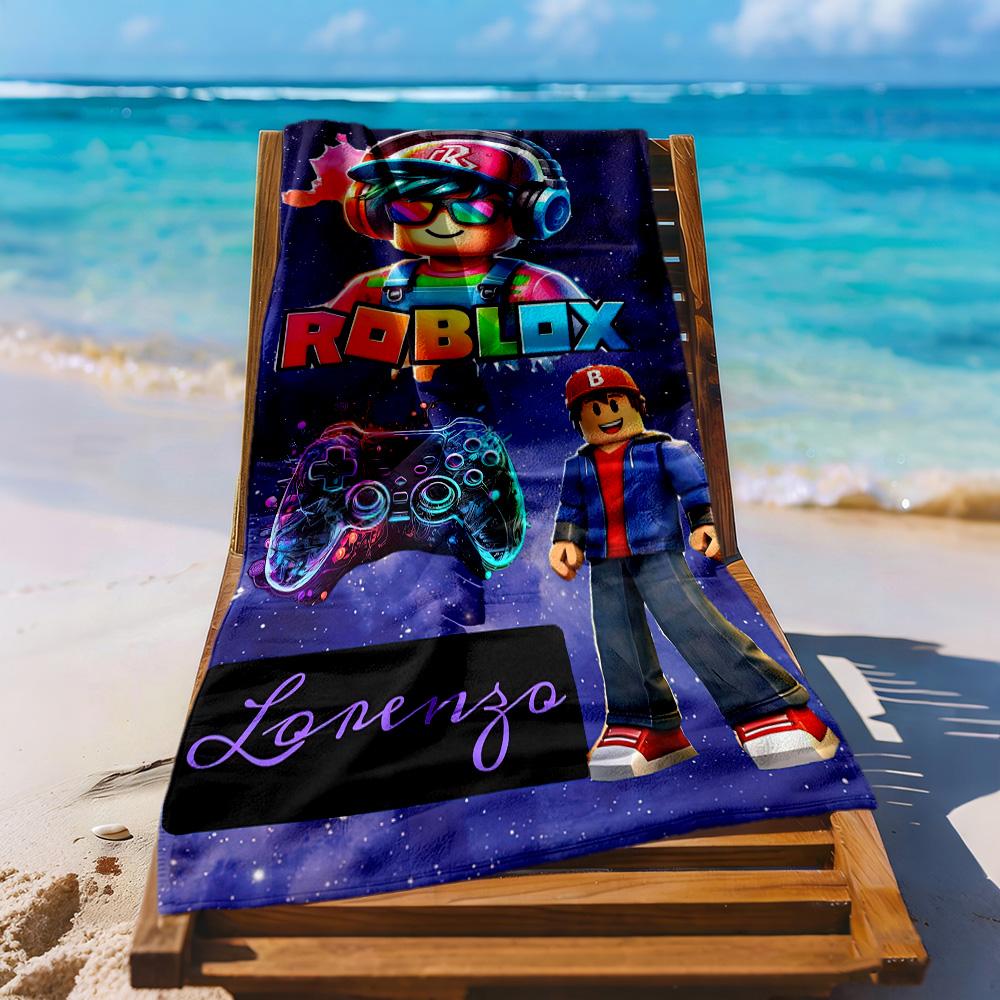 Roblox Beach Towel Quick-Dry Soft Microfiber Comfortable Lightweight