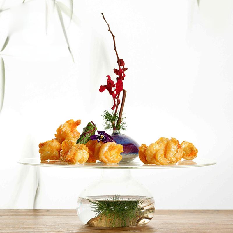 Креативная стеклянная посуда с сухим льдом НЛО, экологически чистая посуда для здорового приготовления пищи, посуда для роскошного отеля, салатница, полая посуда, тарелка для молекулярной еды