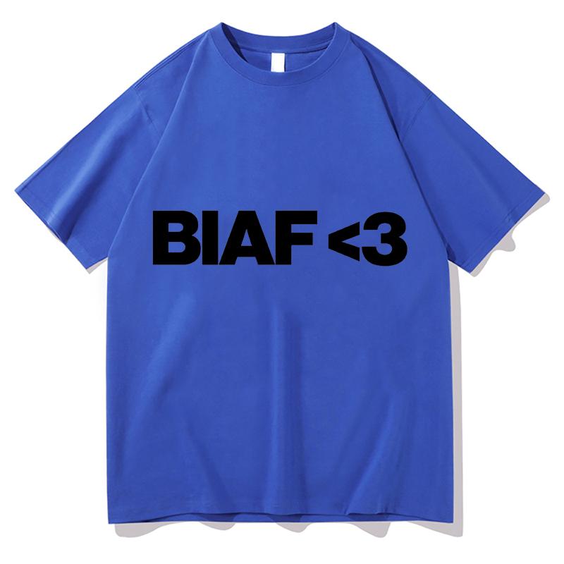2026 Young Miko BIAF TShirt Funny Fans Tshirts Casual Pure Cotton Short Sleeve Round Neck Tshirts Aesthetic Clothing Streetwear