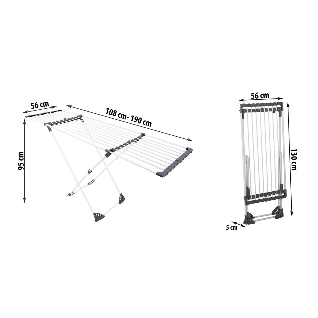 Clothes Dryer With Telescopic Wheels 20M