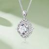 D Цвет 2ct Круглый Муассанит Ожерелье Подвеска Для Женщин S925 Серебряный Бриллиант Тест Прошлый Белый Драгоценный Камень Цепи Ювелирные Изделия