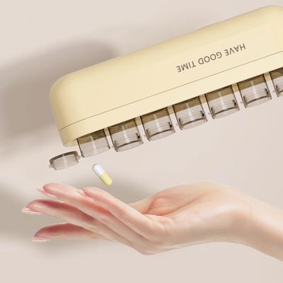 Мини-портативная коробка для таблеток, большая емкость, без запаха, 7 сеток, с отдельной крышкой, пыленепроницаемые коробки для таблеток на одну неделю