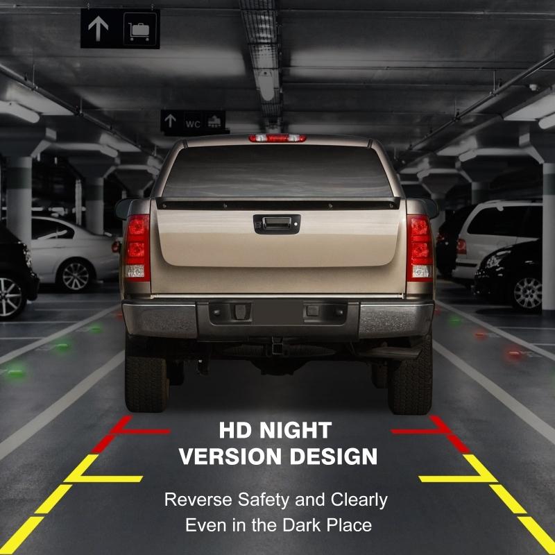 Car Tailgate Door Handle Rear View Wide Angle Camera for Chevrolet Silverado GMC Sierra 2007-2013 OEM 22755304, 22755304SMTH