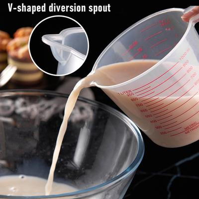 3 шт. 1000 мл, 450 мл, 250 мл мерные стаканы прозрачные пластиковые мерные стаканы с ручками