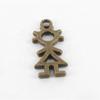 Metal Charm Little Girl Bronze (10 Pieces)