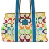 Used Tote Bag 5661 Scribble Signature Canvas/leather Multicolor Beige Casual