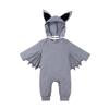 European & American Baby Bat Hooded Romper Set: Boys & Girls Onesie Jumpsuit (2-Piece).