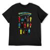 Милая футболка с изображением King Gizzard And The Lizard Wizard, свободные рубашки, одежда больших размеров, футболка с коротким рукавом, черные футболки для мужчин