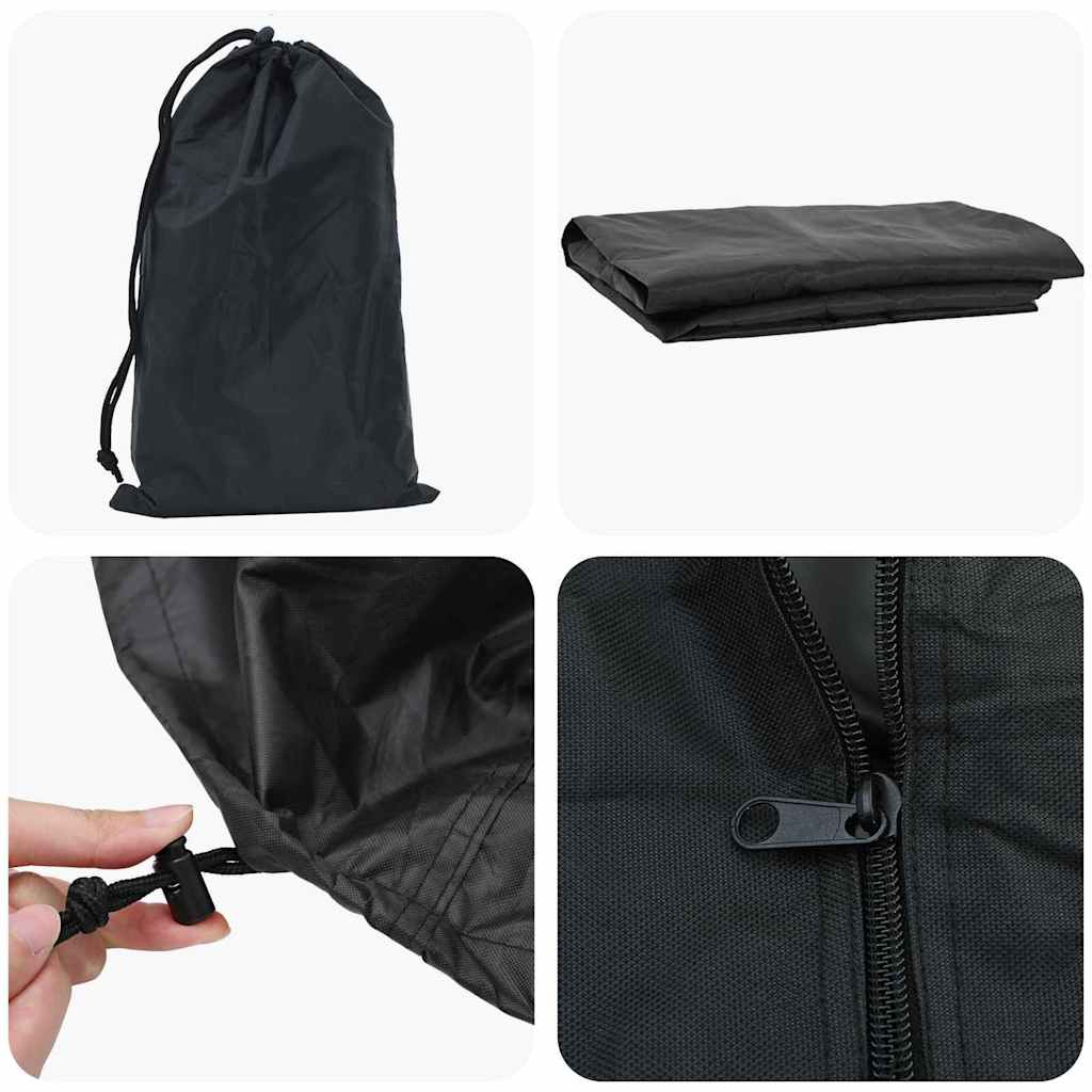 Fireplace Log Rack Cover Solid Black 210D Oxford Fabric