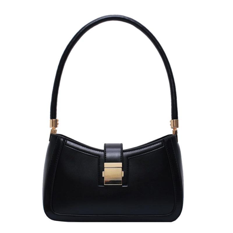 Сплошные цветные сумки на плечо из искусственной кожи для женщин, 2022 сумки с замком, маленькая дорожная сумка, женские модные сумки-тоут