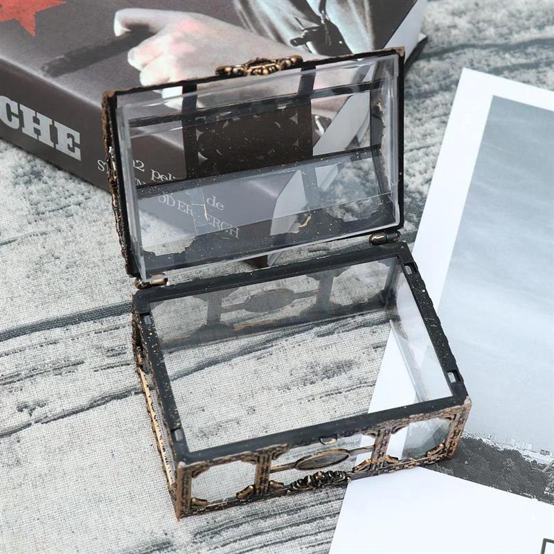 Plastic Transparent Pirate Treasure Box Crystal Gem Jewelry Box Storage Organizer Chest Treasure for Jewelry Gem Trinket Box