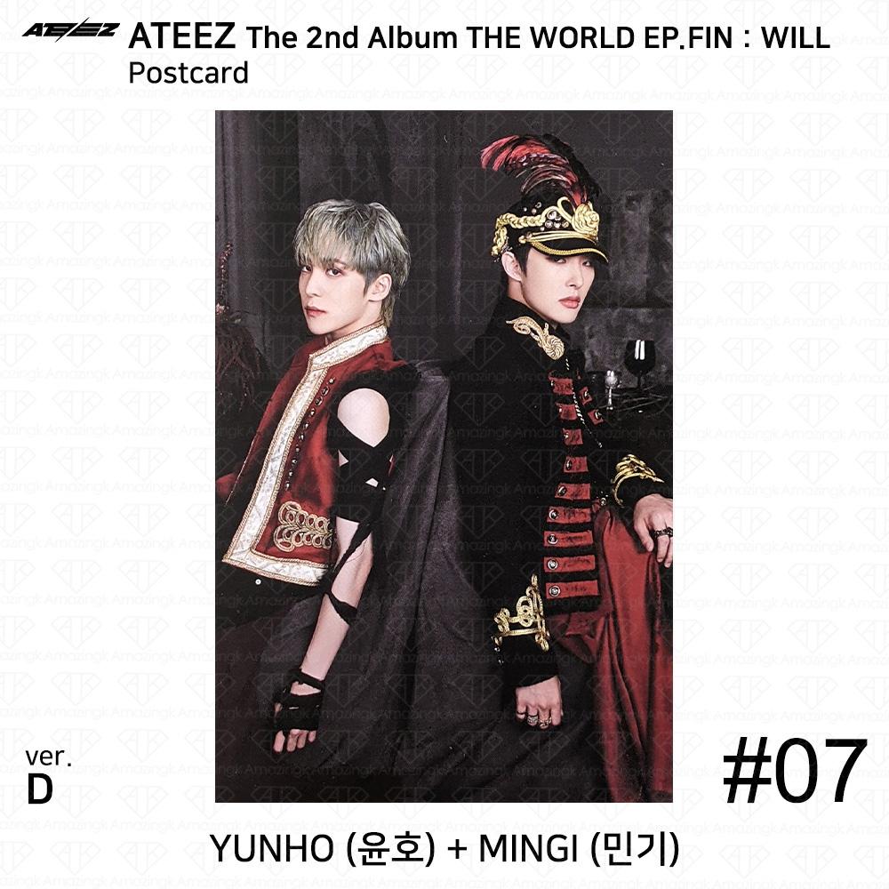 ATEEZ 2-й альбом WORLD EP.FIN WILL Открытка KPOP K-POP