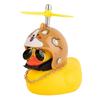 Rubber Cute Duck Toy Car Ornaments Yellow Duck Car Dashboard Decorations Cool Glasses Duck with Propeller Helmet Gold Chain