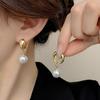Retro Simulation Pearl Earrings Female Niche Design Personality Simple Everything Temperament Fashion Earrings