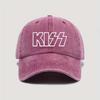 Бейсболка с принтом надписи KISS, унисекс, винтажная, регулируемая кепка тракера, подарок на День святого Валентина, повседневная уличная шляпа от солнца