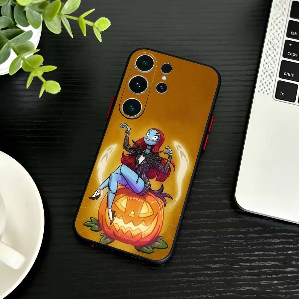 Чехол для телефона P-Nightmare Before Christmas для Samsung S26, S25, S24, S23, S22, S21, S20, Plus, Fe, Lite, Другие Черный Чехол