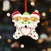 Love Christmas Brown Bear Pendant Cartoon DIY Name Pendants Christmas Tree Decoration  Family Party