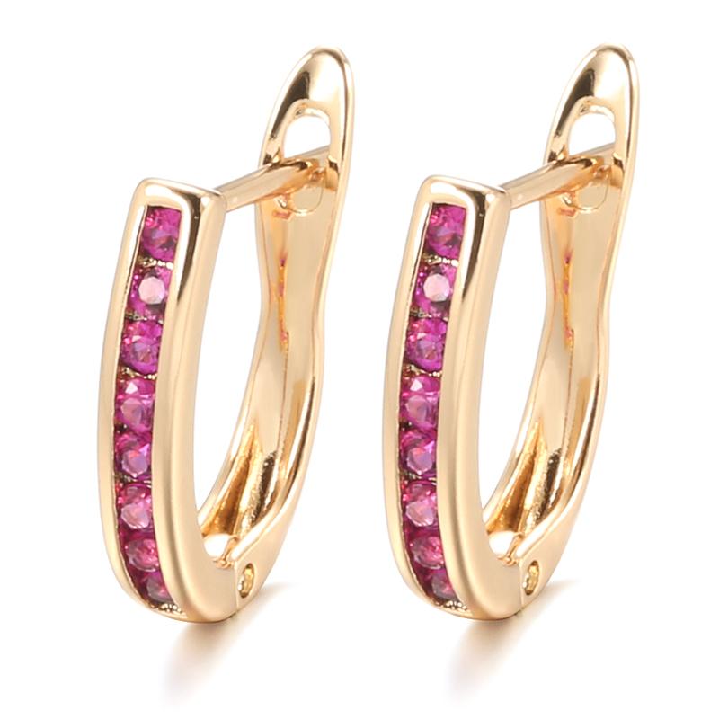 Роскошные серьги-пусеты с зеленым натуральным цирконом для женщин, красивые серьги из розового золота, свадебные помолвочные украшения